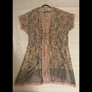 Women’s Kimono Coverup XL/XXL Cute Lace Detail